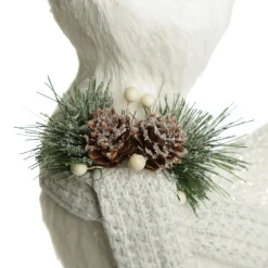 Medium White Sisal Standing Deer with White Glitter Highlights Christmas Birds And Animals|