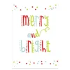 Merry and Bright Christmas Poster Print Christmas Prints|