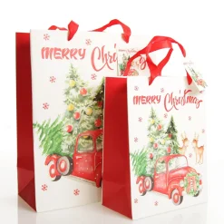 Merry Christmas Gift Bag - Red Ute with Deer Gift Wrap, Boxes, Bags & Tags|