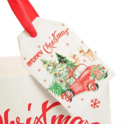 Merry Christmas Gift Bag - Red Ute with Deer Gift Wrap, Boxes, Bags & Tags|