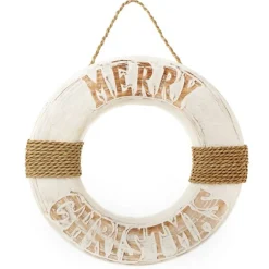 Merry Christmas Life Buoy Beach Wreath Christmas Wreaths|