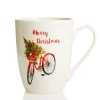 Merry Christmas Mug with Bicycle Christmas Wine Glasses And Mugs|