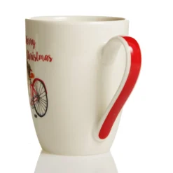 Merry Christmas Mug with Bicycle Christmas Wine Glasses And Mugs|