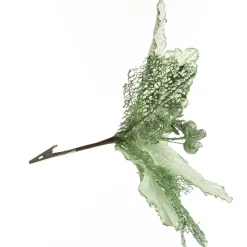 Mesh and Shiny Mint Poinsettia Flower Clip Christmas Flowers|