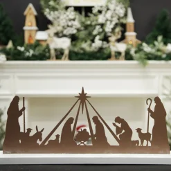 Metal Cutout Nativity Scene Ornament Christmas Ornaments|