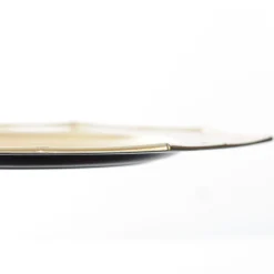 Metallic Gold Christmas Charger Plate with Bamboo Pattern Trim Christmas Table Decor|