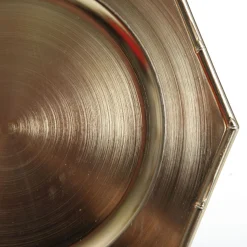 Metallic Gold Christmas Charger Plate with Bamboo Pattern Trim Christmas Table Decor|