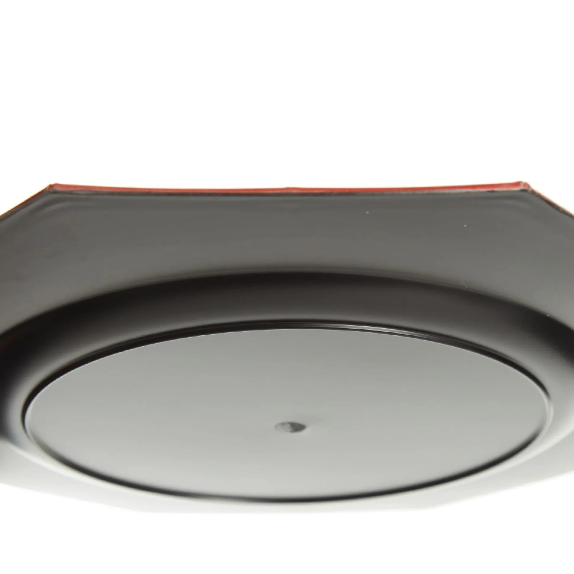 Metallic Red Christmas Charger Plate with Bamboo Pattern Trim Christmas Table Decor|