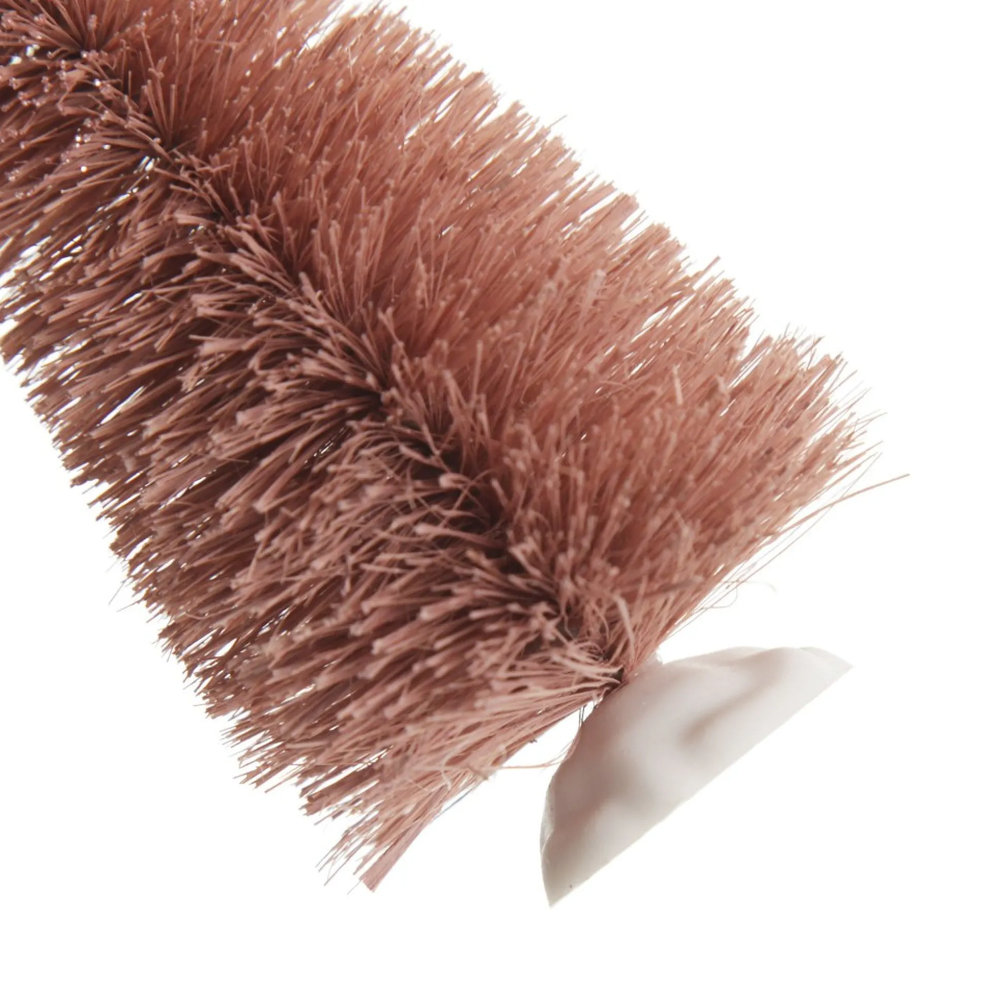 Mini Pink Bottle Brush Christmas Tree with Glitter Top - Set of 2 Table Top Christmas Trees|