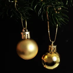 Mini Shatterproof Christmas Baubles - Pack of 12 Craft Baubles|