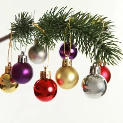 Mini Shatterproof Christmas Baubles - Pack of 12 Craft Baubles|