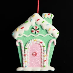 Mint Green Candy Gingerbread House Tree Decoration Christmas Tree Decorations|