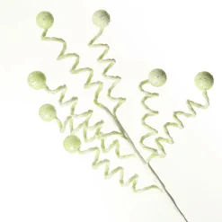 Mint Green Glitter Spiral Ball Pick Christmas Tree Picks|