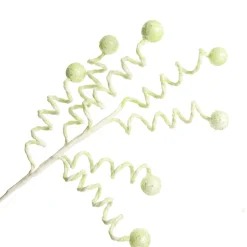 Mint Green Glitter Spiral Ball Pick Christmas Tree Picks|