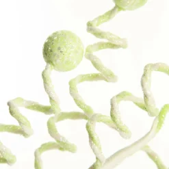 Mint Green Glitter Spiral Ball Pick Christmas Tree Picks|