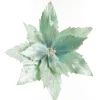 Mint Poinsettia Flower Clip Christmas Flowers|