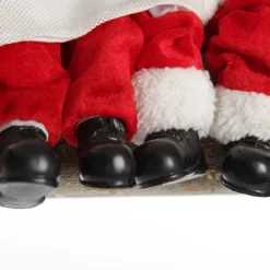 Mr & Mrs Claus with Presents Sitting on Log Christmas Ornament Christmas Ornaments|