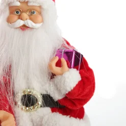 Mr & Mrs Claus with Presents Sitting on Log Christmas Ornament Christmas Ornaments|