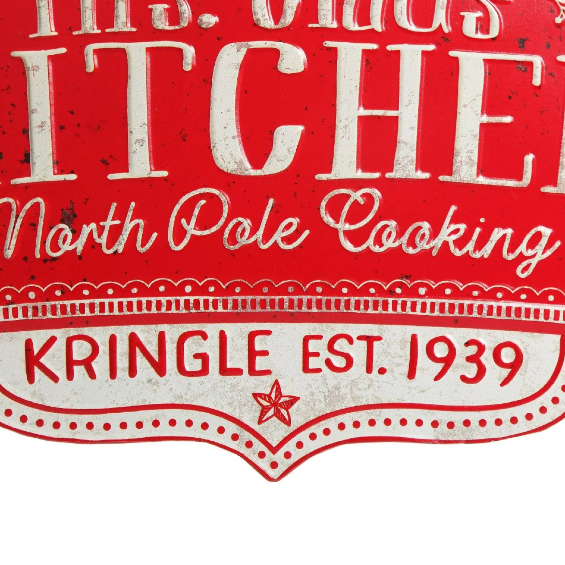 Mrs Claus Kitchen Retro Metal Christmas Sign Wall Hangings And Signs|