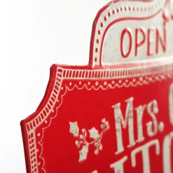 Mrs Claus Kitchen Retro Metal Christmas Sign Wall Hangings And Signs|