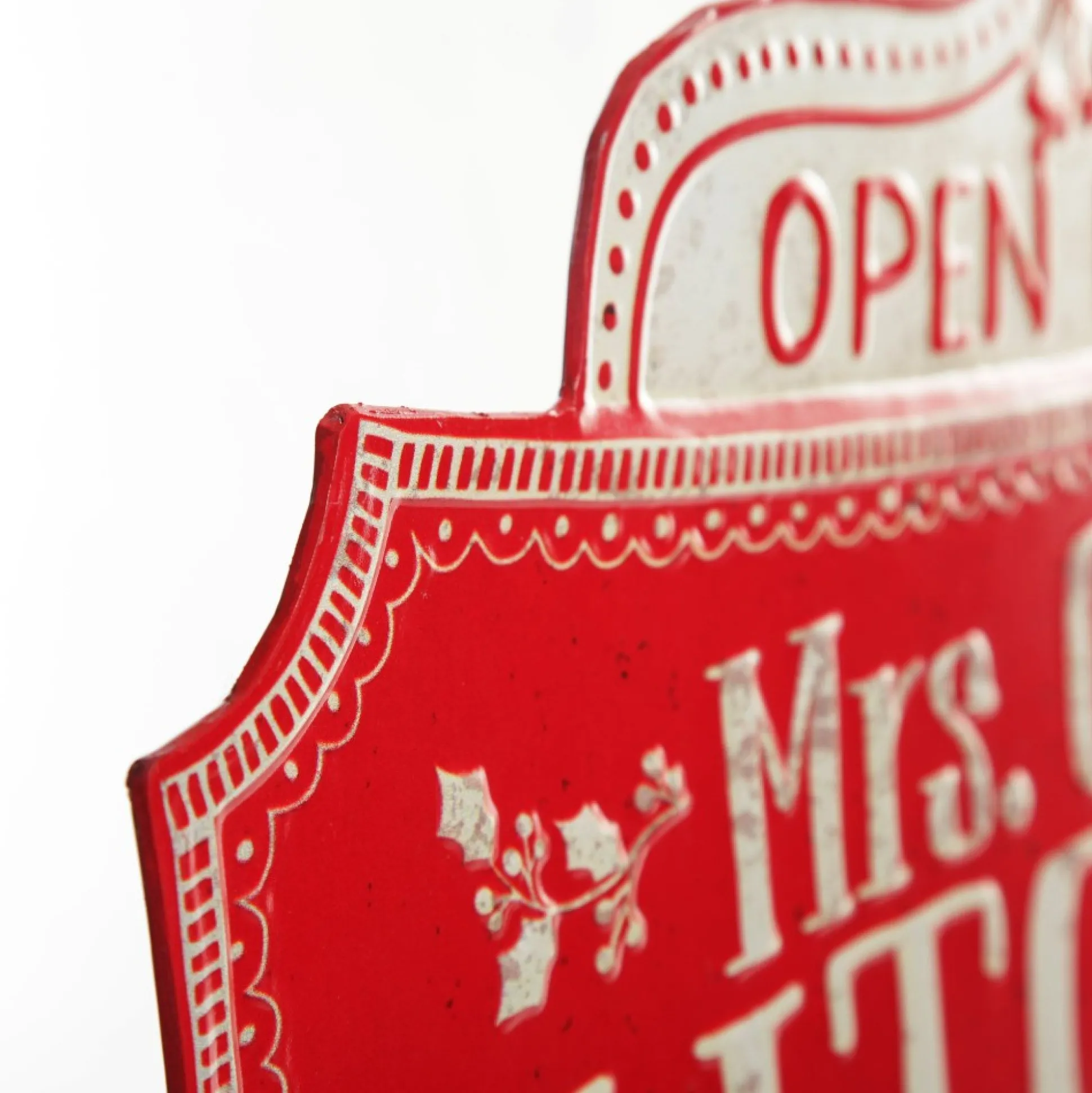 Mrs Claus Kitchen Retro Metal Christmas Sign Wall Hangings And Signs|