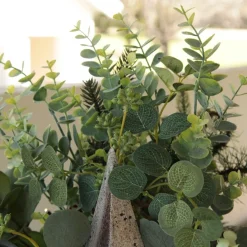 Native Eucalyptus Leaf Christmas Spray with White Berries Christmas Sprays|