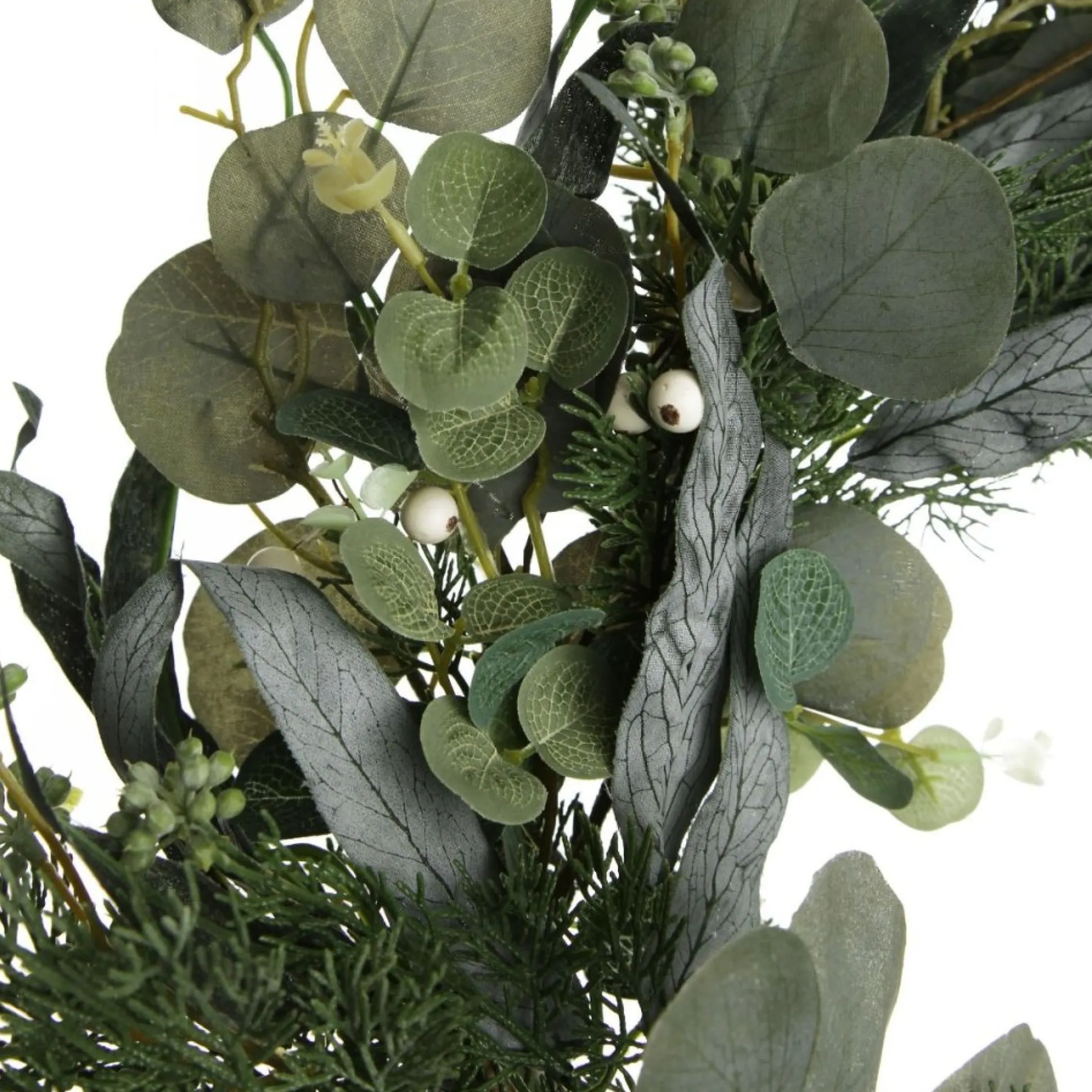 Native Eucalyptus Leaf Christmas Wreath with White Berries Christmas Wreaths|