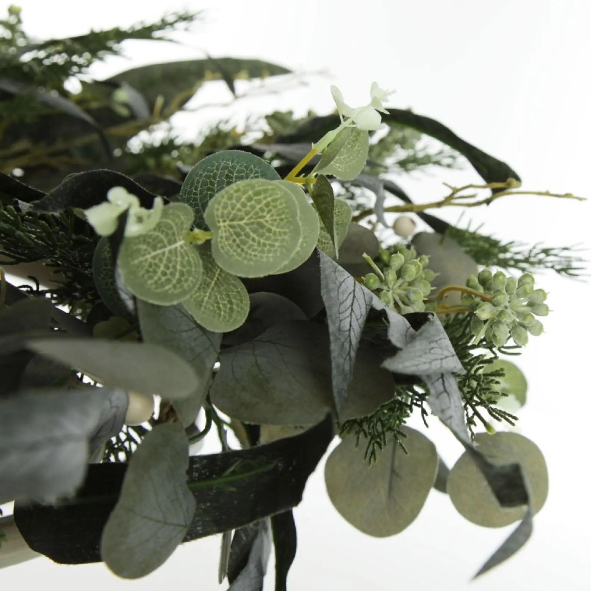 Native Eucalyptus Leaf Christmas Wreath with White Berries Christmas Wreaths|