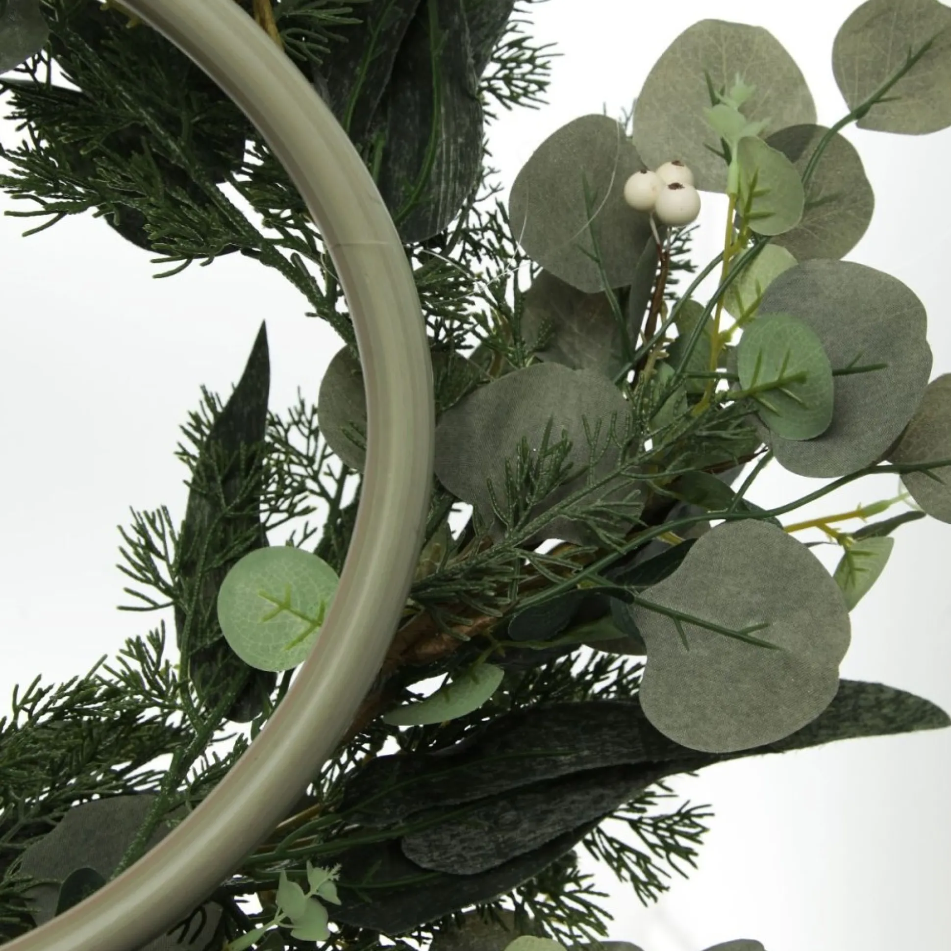 Native Eucalyptus Leaf Christmas Wreath with White Berries Christmas Wreaths|