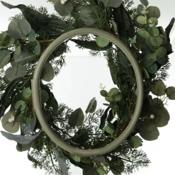 Native Eucalyptus Leaf Christmas Wreath with White Berries Christmas Wreaths|