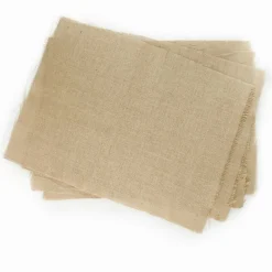 Natural Jute Hessian Sheets - Pack of 4 Christmas Craft Supplies|