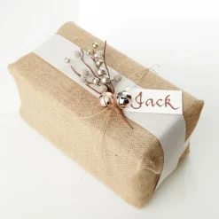 Natural Jute Hessian Sheets - Pack of 4 Christmas Craft Supplies|