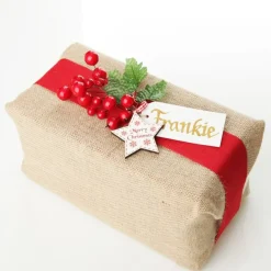 Natural Jute Hessian Sheets - Pack of 4 Christmas Craft Supplies|