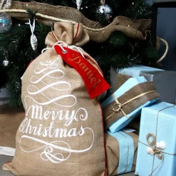 Natural Jute Hessian Sheets - Pack of 4 Christmas Craft Supplies|