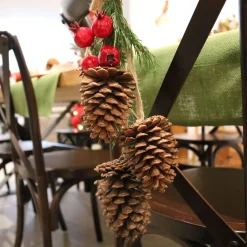 Natural Pine Cone Drop Trio Pinecones And Acorns|