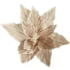 Natural Poinsettia Flower Clip with White Trim Christmas Flowers|