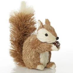 Natural Sisal Squirrel Christmas Birds And Animals|