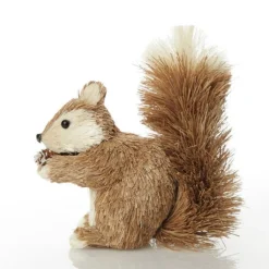 Natural Sisal Squirrel Christmas Birds And Animals|