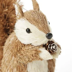 Natural Sisal Squirrel Christmas Birds And Animals|