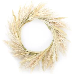 Natural Wheat and Leaves Christmas Wreath Christmas Wreaths|
