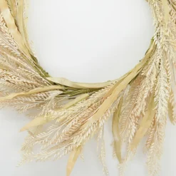 Natural Wheat and Leaves Christmas Wreath Christmas Wreaths|