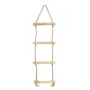Natural Wooden Rope Ladder Hanging Ornament Wall Hangings And Signs|