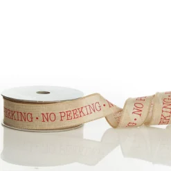 No Peeking Burlap Wired Ribbon - 3.8cm Ribbons|