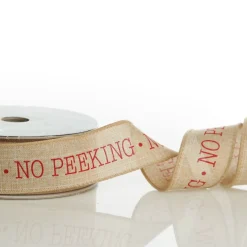 No Peeking Burlap Wired Ribbon - 3.8cm Ribbons|
