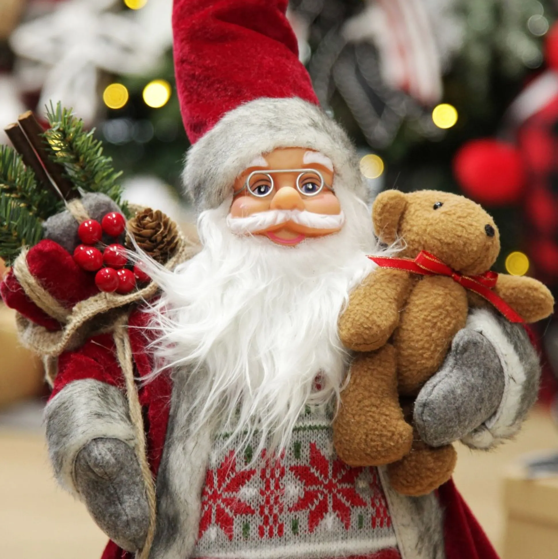 Nordic Standing Santa Christmas Ornament Christmas Figurines|