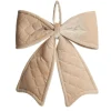 Nude Pink Padded Quilted Velvet Bow Christmas Bells And Bows|