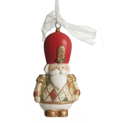 Nutcracker and Teddy Bear Christmas Decoration - Set of 2 Christmas Tree Decorations|