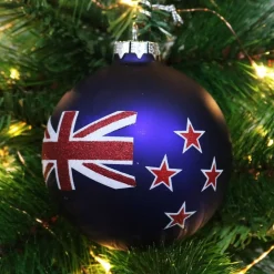 NZ Flag Christmas Bauble Personalised Baubles|
