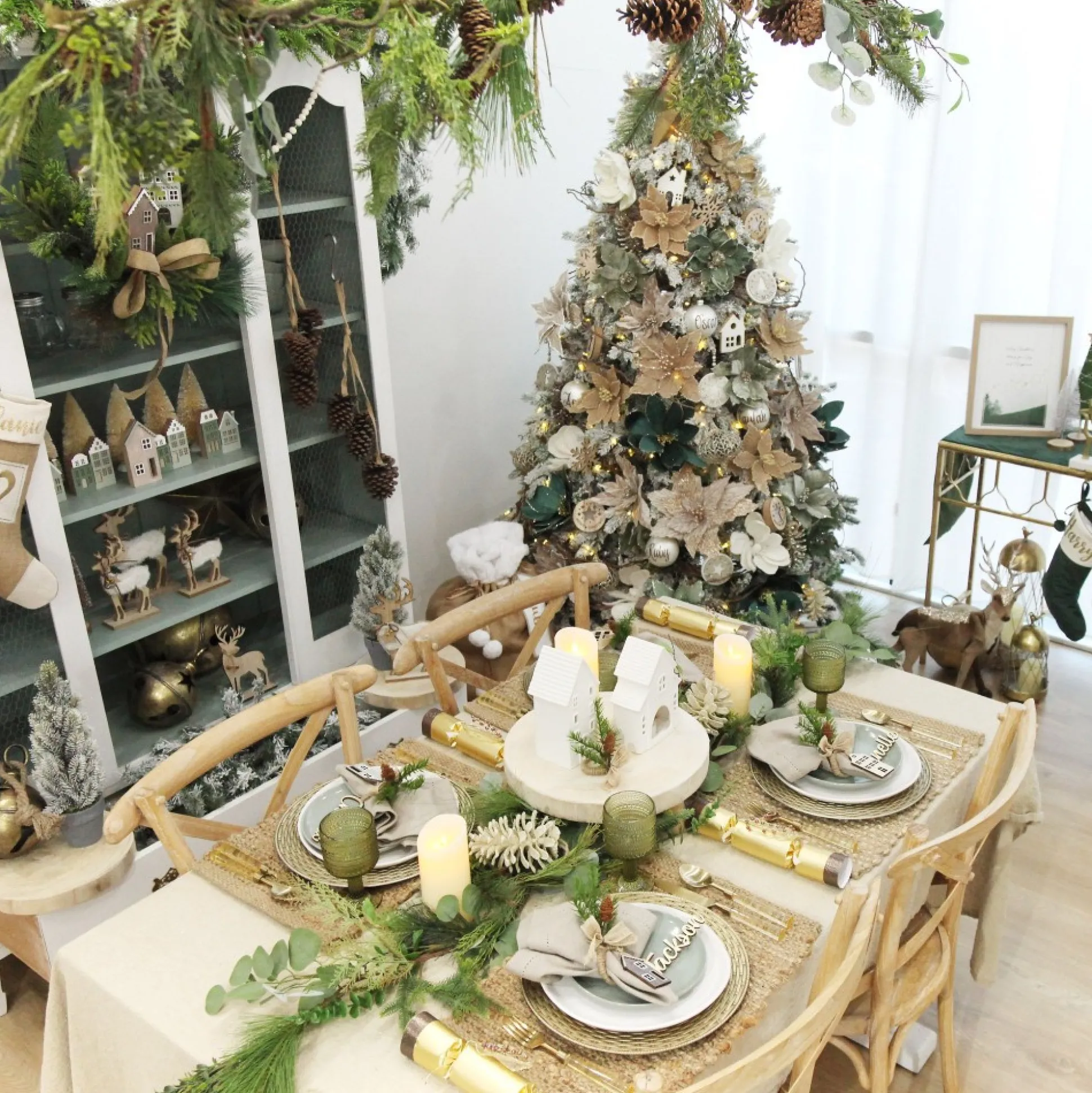 Olive Green Velvet Poinsettia Flower Clip Christmas Flowers|