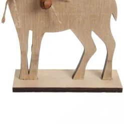 Pair of Wooden Reindeer Cutout Ornaments Christmas Birds And Animals|